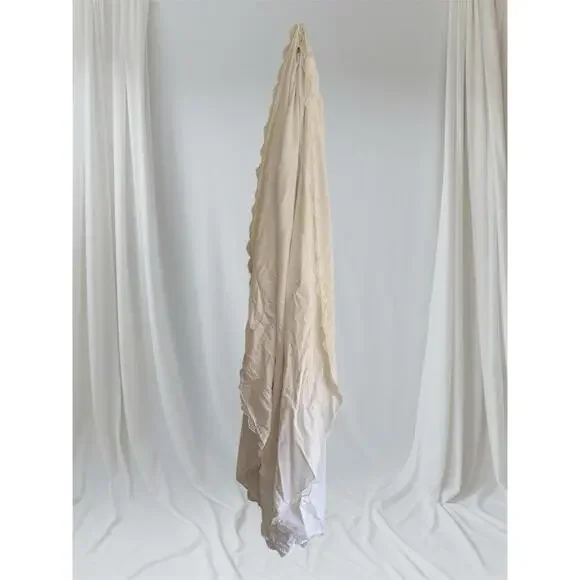 Vintage Wedding Dress Gown Set Veil Cape Headpiece Preserved Keepsake Box - Picture 5 of 16